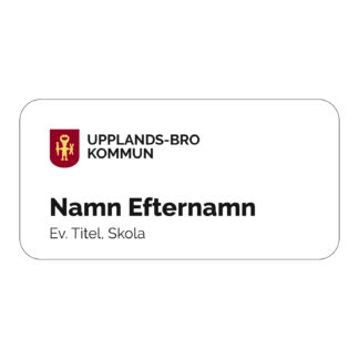 Namnbricka vit 76x38mm